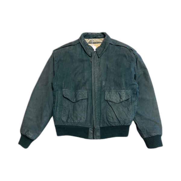 Vintage Green Bomber Jacket