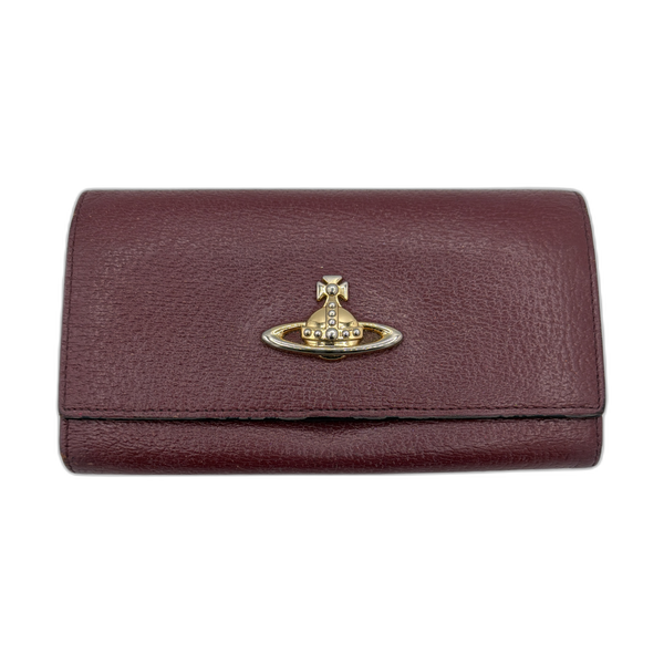 Vivienne Westwood Big Logo Plum Long Wallet