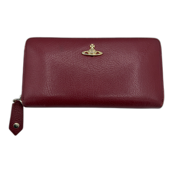 Vivienne Westwood Zip Up Red Long Wallet
