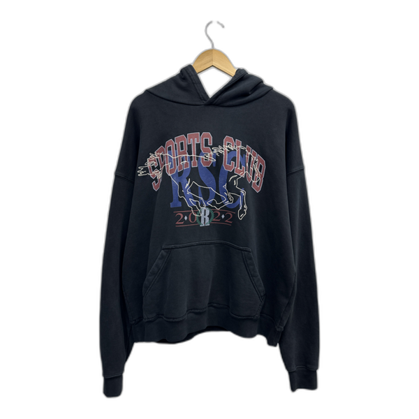 Rhude Sports Club Horse Hoodie - Black