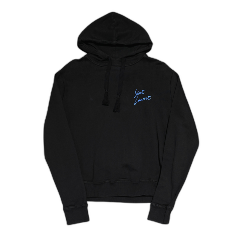 Saint Laurent Cursive Logo Hoodie - Pre-Owned XL