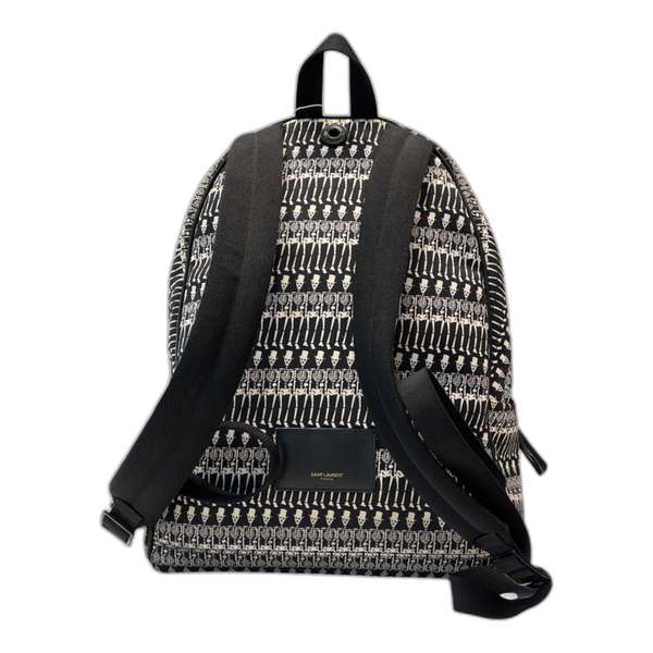 Saint Laurent FW16 Skeleton Skull Canvas Leather Backpack