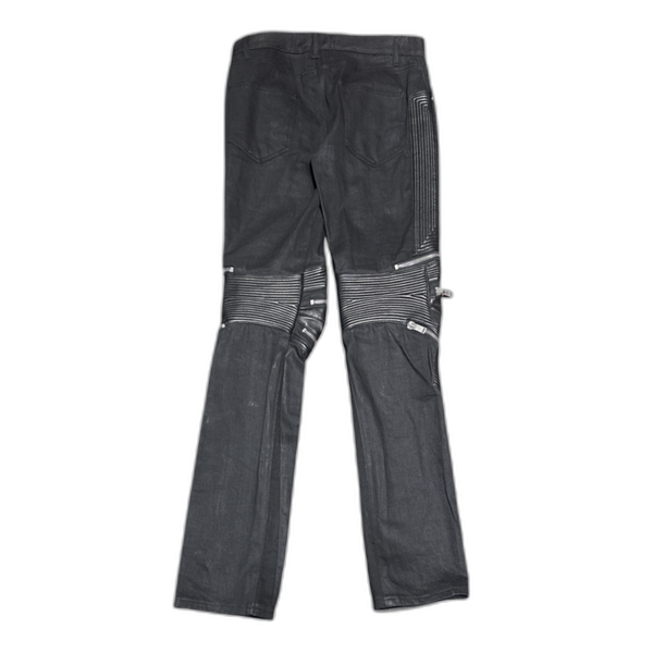 Saint Laurent Paris D02 Split Leather Zipper Jeans