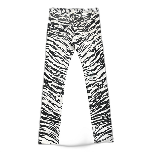 Saint Laurent Paris SS14 Zebra D01 Denim - Stylish and Unique Fashion Statement