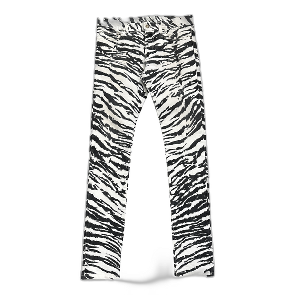 Saint Laurent Paris SS14 Zebra D01 Denim - Stylish and Unique Fashion Statement