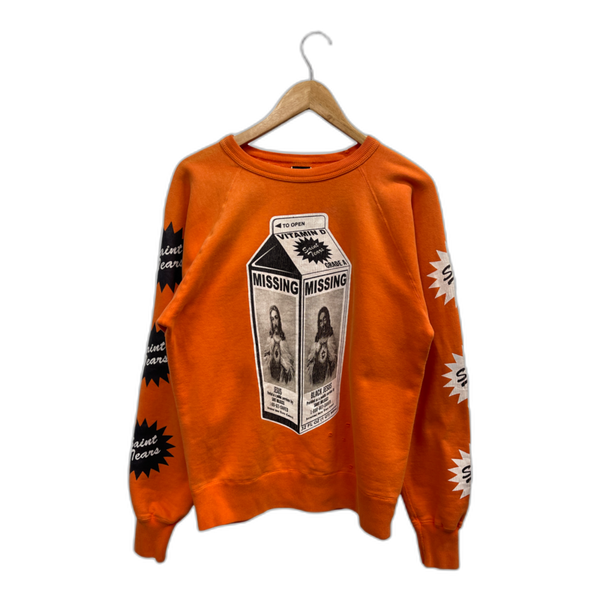 Saint Mxxxxxx x Denim Tears Milk Pack Raglan Sleeve Sweatshirt - Vintage Orange