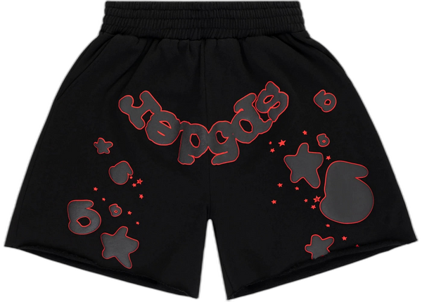 Sp5der Beluga Outline Sweatshort Black