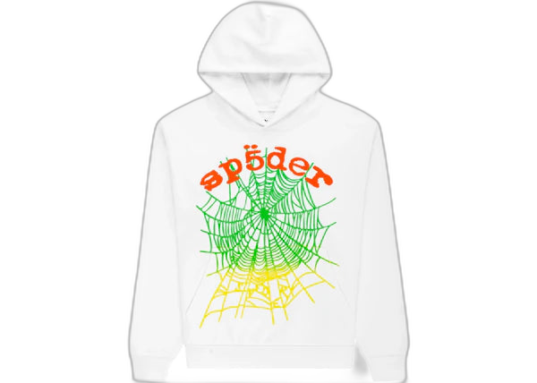 Sp5der OG Web V2 Gradient Hoodie - White