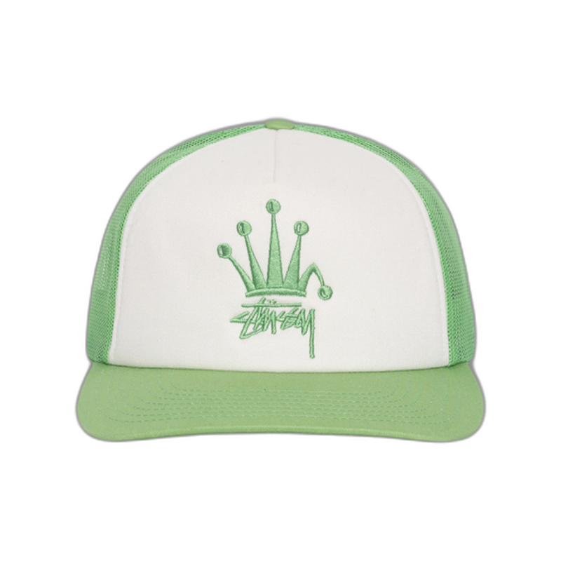 Stussy Crown Stock Trucker Hat Mint - Stylish and Comfortable