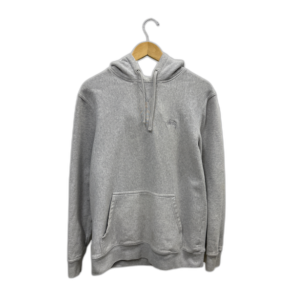 Stussy Logo Hoodie Grey - Pre-Owned