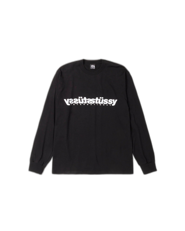 Stussy Mirror L/S Tee Black - Stylish Long Sleeve T-Shirt