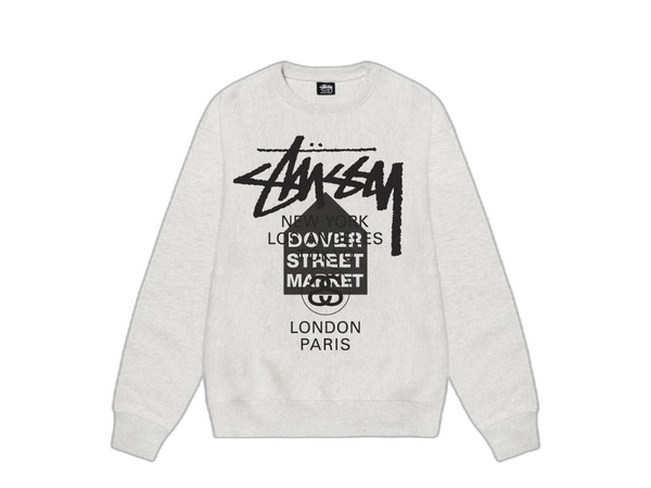 Stussy x Dover Street Market DSM World Crewneck Sweatshirt
