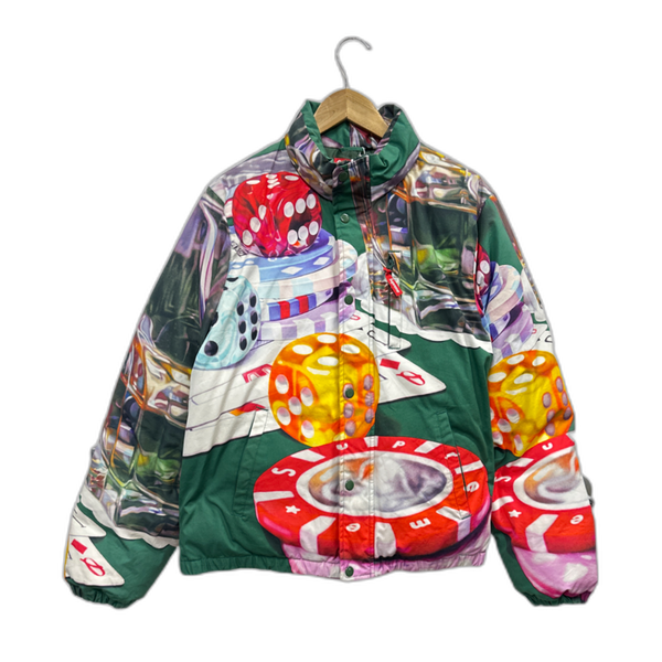 Supreme Casino Down Jacket Green - Pre-Owned