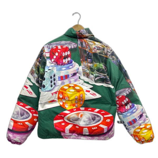 Supreme Casino Down Jacket Green - Pre-Owned