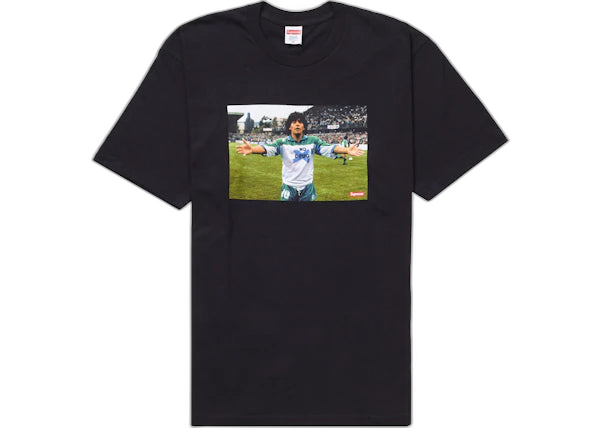 Supreme Maradona Tee Black - Celebrating the Legend