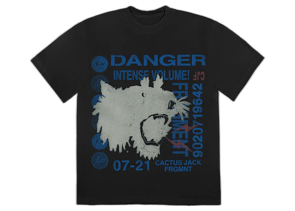 Travis Scott Cactus Jack For Fragment Danger Tee - Washed Black