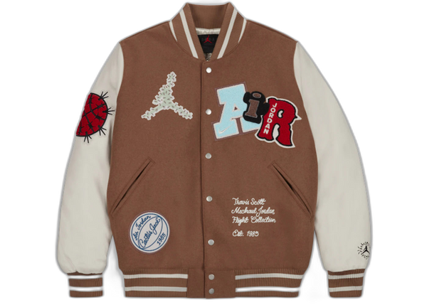 Travis Scott x Jordan Varsity Jacket (Asia Sizing) Antique Brown