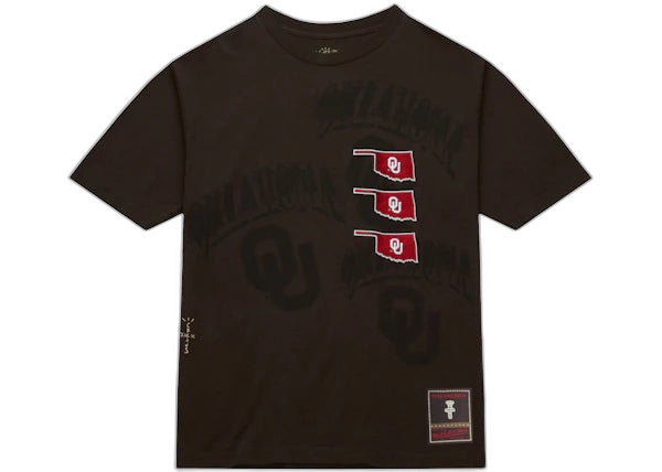 Travis Scott x Mitchell & Ness Oklahoma Sooners Seal T-Shirt in Brown