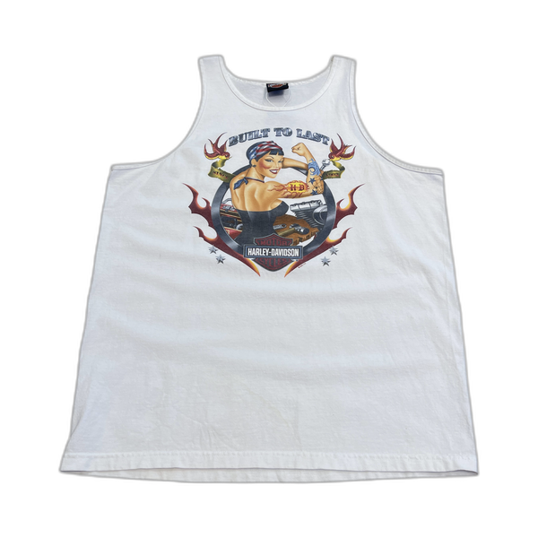Vintage Harley Built To Last Tank Top