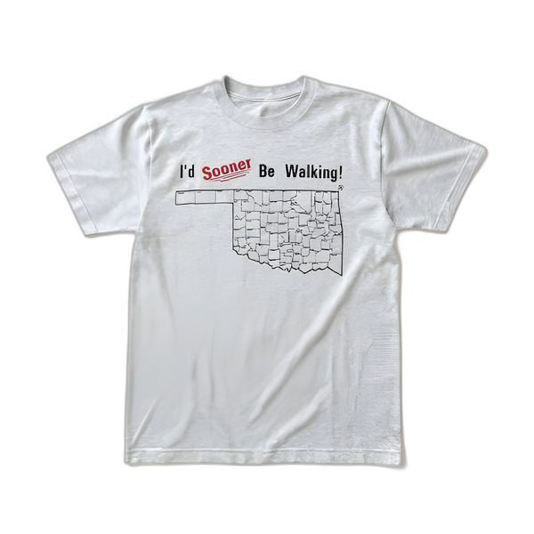Vintage Oklahoma "I'd SOONER Be Walking" tee